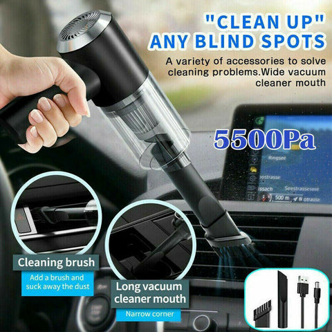 Portable Car Vacuum Cleaner, Handheld Vacuum High Power Cordless, Hand Vacuum Rechargeable Easy To Clean Car Interior, Desktop, Sofa, Keyboard, Drawer And Crevices, Small Spaces